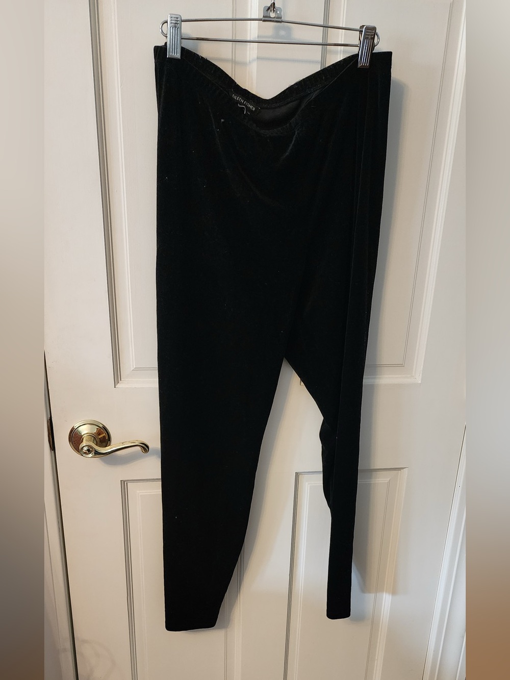 Eileen Fisher Black Velvet Leggings